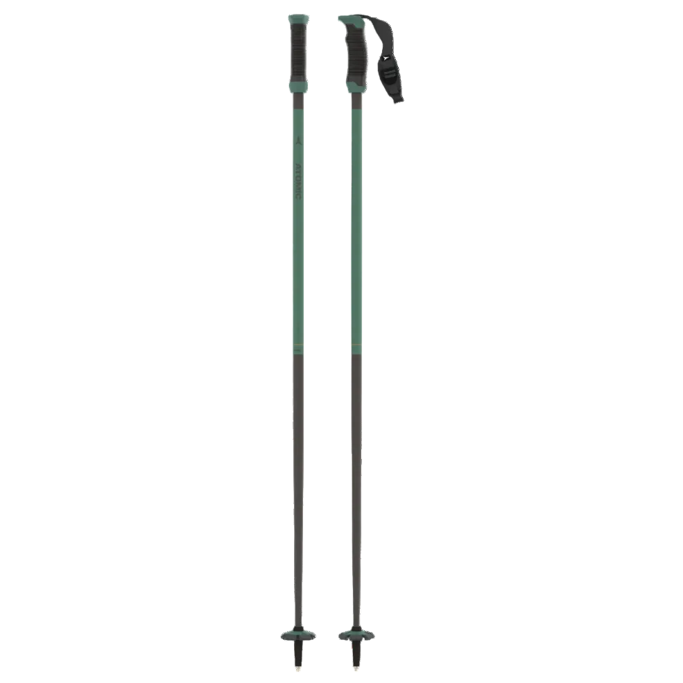 Atomic Redster Carbon SQS Mens Ski Poles - Green