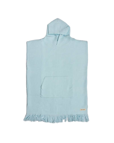 OCEAN AND EARTH Waffle poncho - Womens - Bleached Aqua