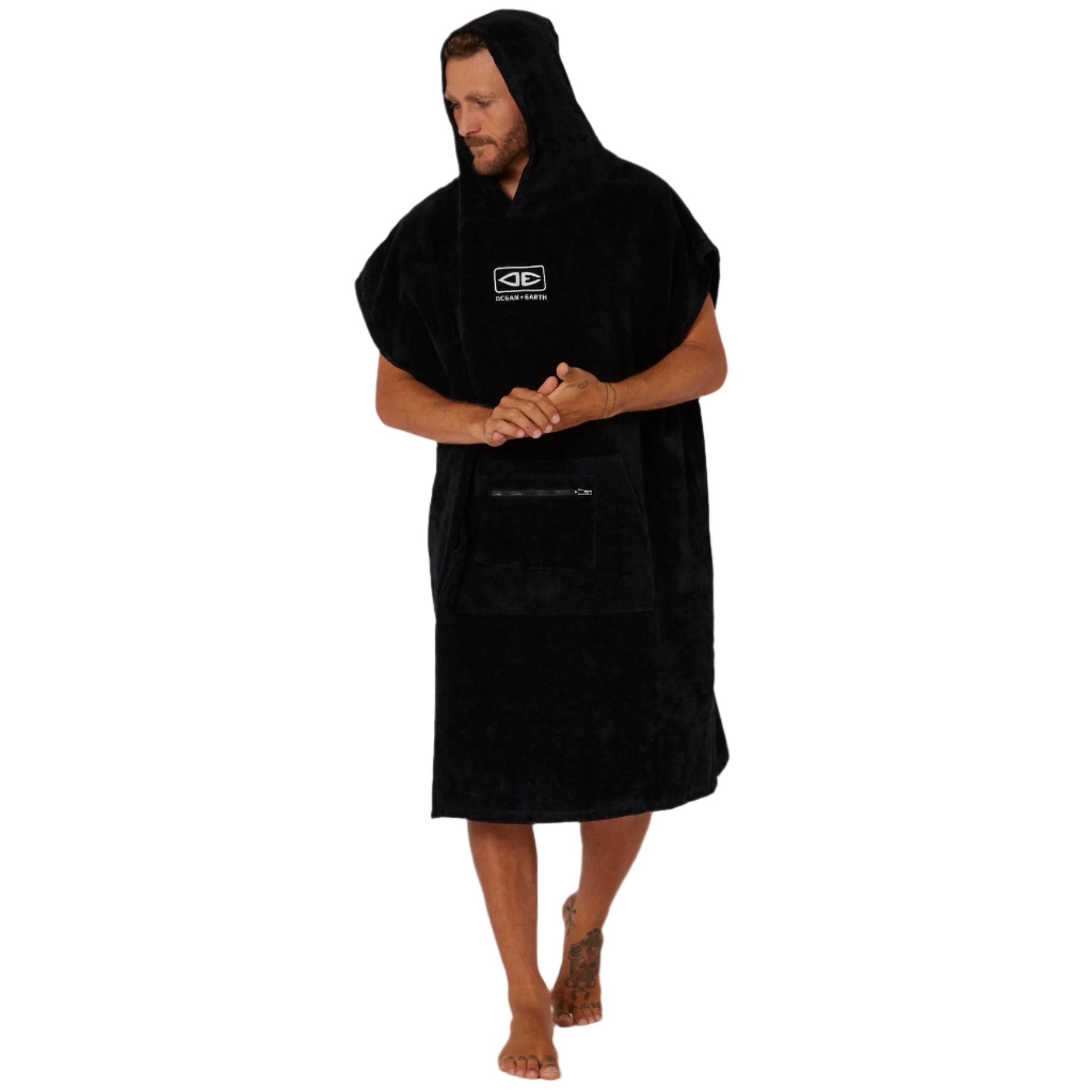 OCEAN & EARTH Corp Hooded Poncho - Black