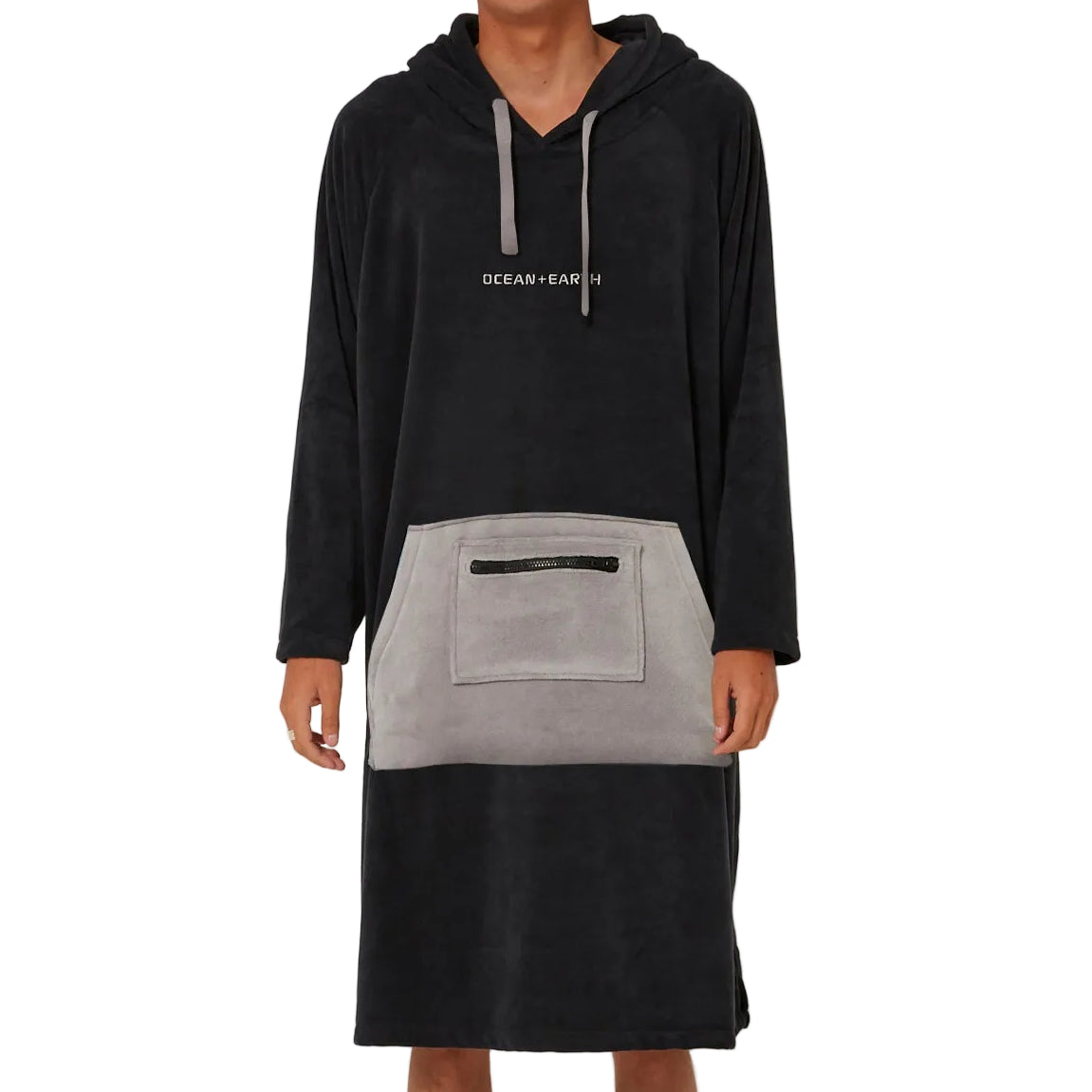 OCEAN AND EARTH Surf Essential LS Poncho - Dull Black