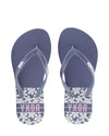 Roxy VivBlue/Whitea Stamp 2 Thongs Kids - Baja