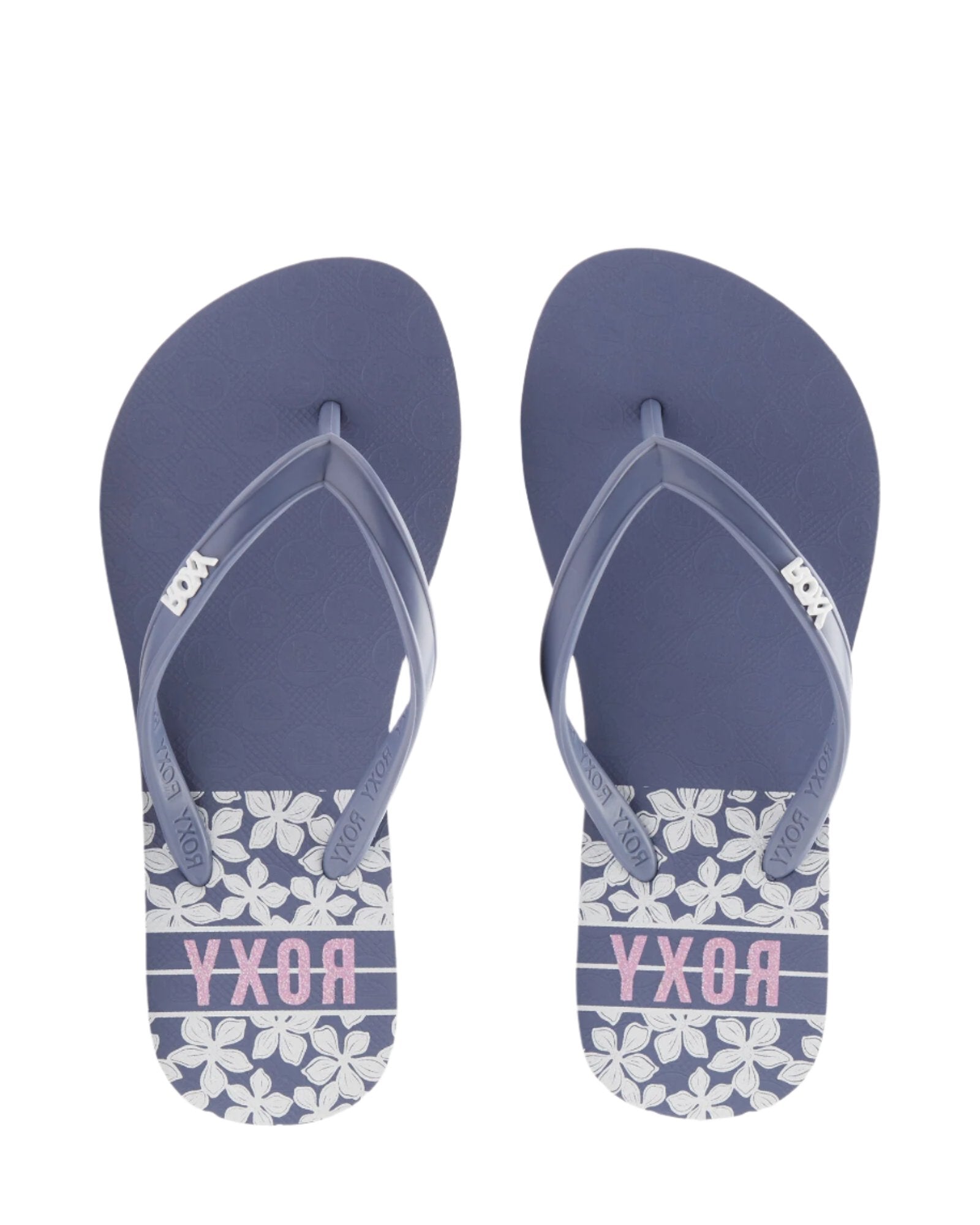 Roxy VivBlue/Whitea Stamp 2 Thongs Kids - Baja 