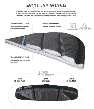 Ocean & Earth Aircon Longboard Board Cover - Black/Red