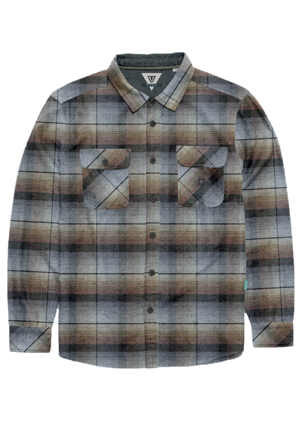 VISSLA Eco-zy flannel shirt - Boys - Black/Brown