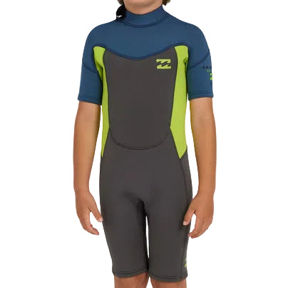 BILLABONG 202 Toddlers Absolute FL BZ SS Spring Suit - Fluro Lime