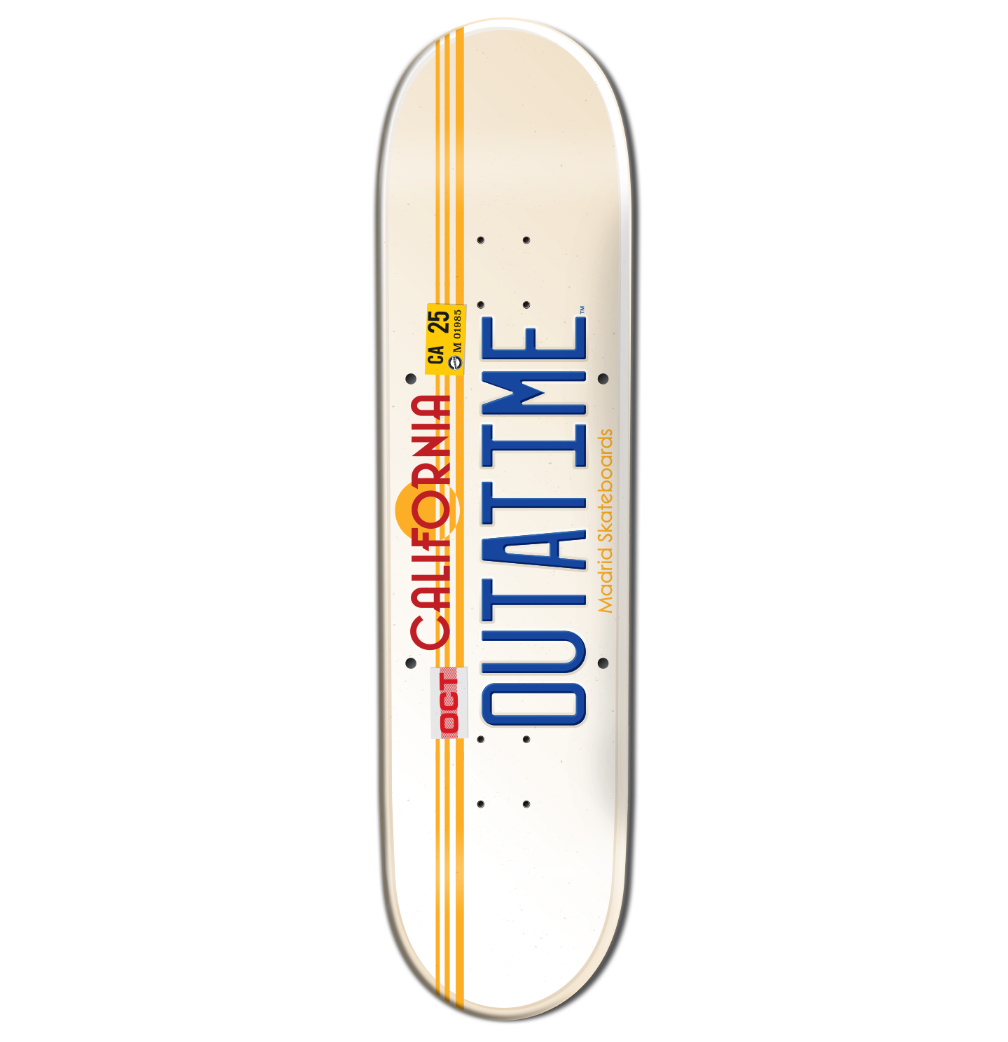 MADRID x Back to the Future Outatime skateboard deck - 8.0