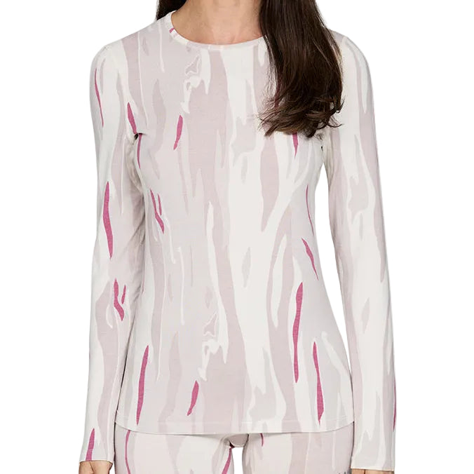 LE BENT Core Midweight Crew thermal top - Womens - Pearl Snow Gum