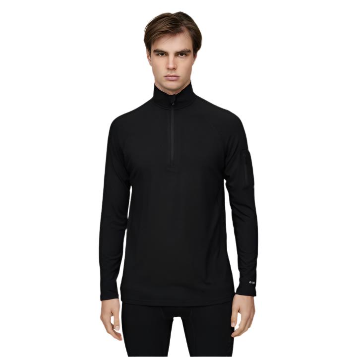 LE BENT Core Midweight 1/4 Zip thermal top - Mens - Black