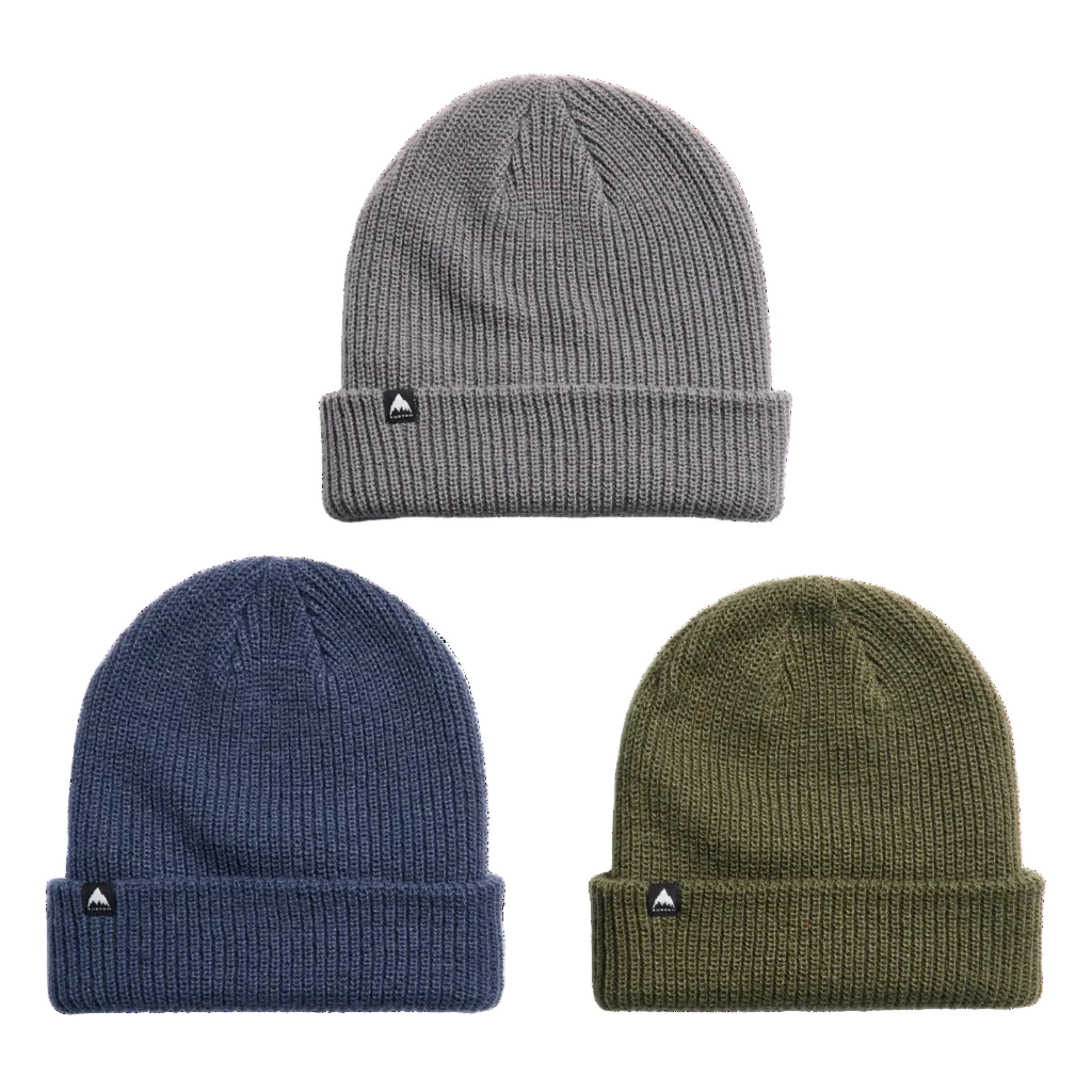 BURTON DND Beanie 3 Pack - Selvedge Blue/Gotham Gray/Dried Moss