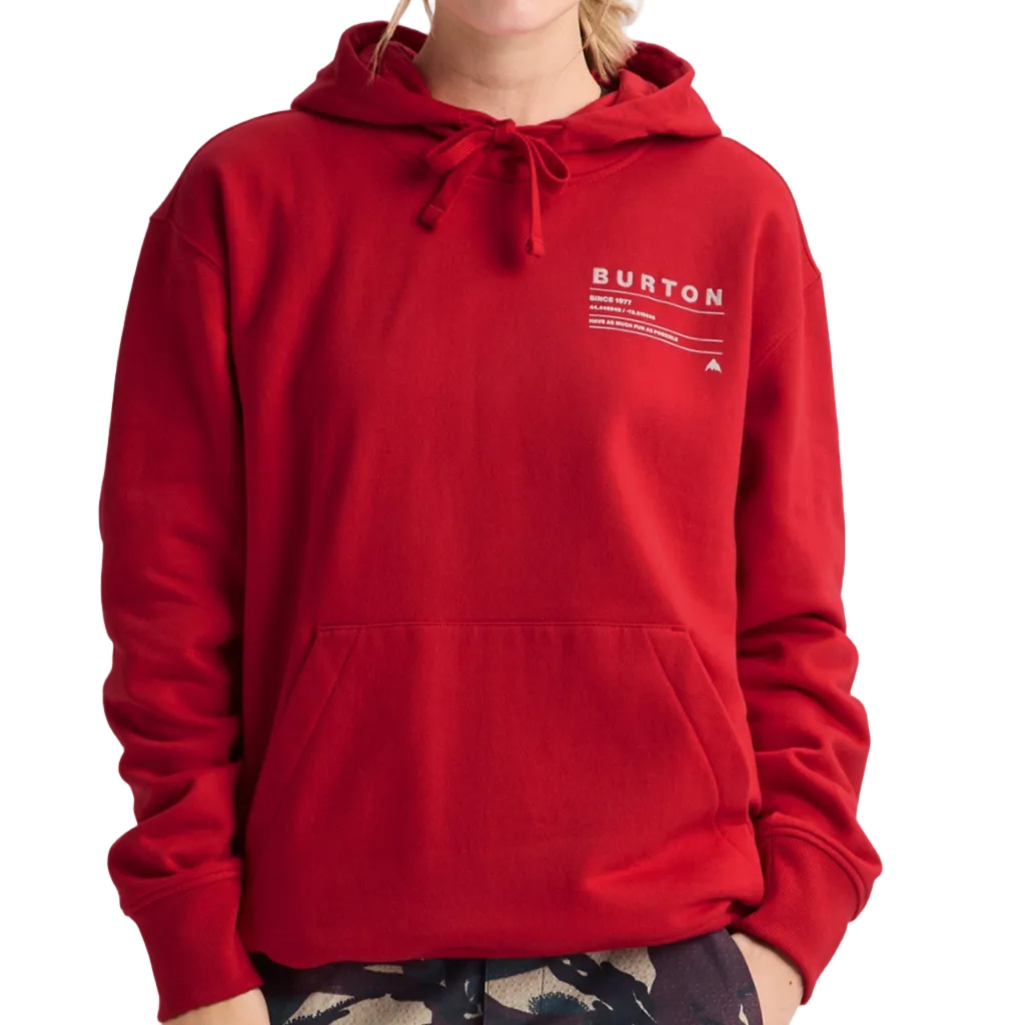 BURTON Moretown Pullover Hoodie - Geranium Red