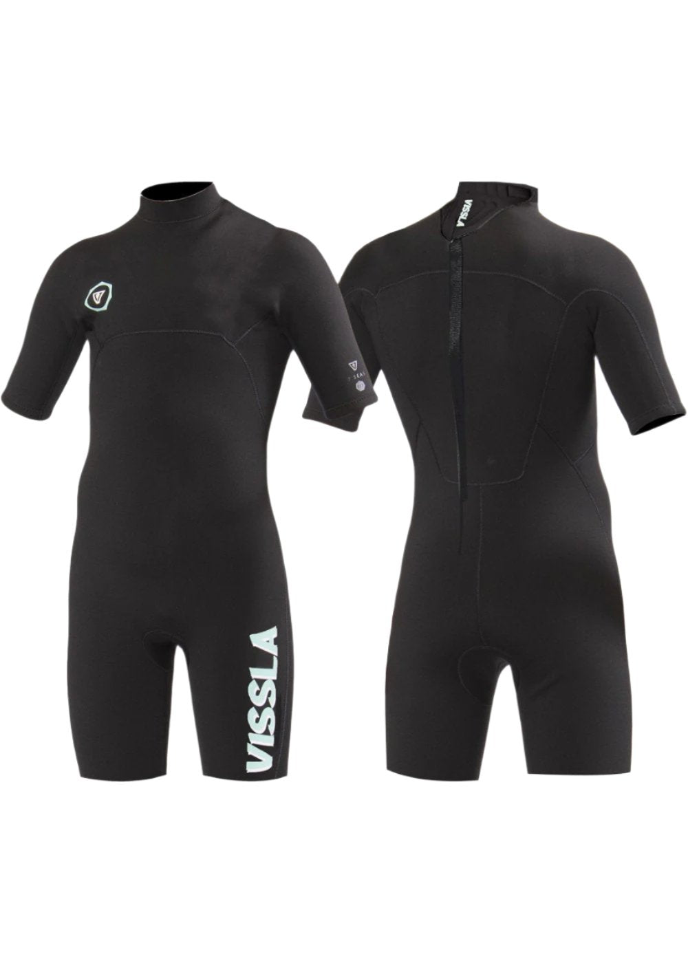 Vissla Boys 2-2 Flat Lock Spring Suit - Black