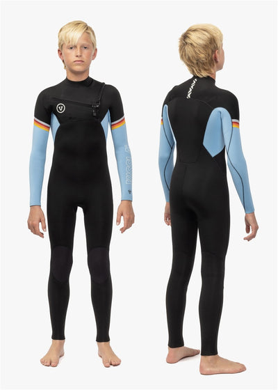 VISSLA 7 Seas Boys Raditude 3-2 Full chest zip wetsuit - Black