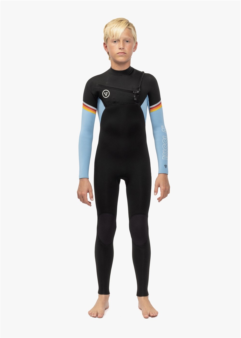 VISSLA 7 Seas Boys Raditude 3-2 Full chest zip wetsuit - Black