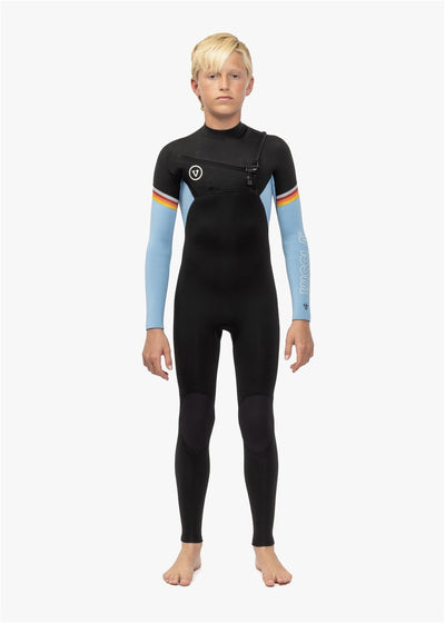 VISSLA 7 Seas Boys Raditude 3-2 Full chest zip wetsuit - Black