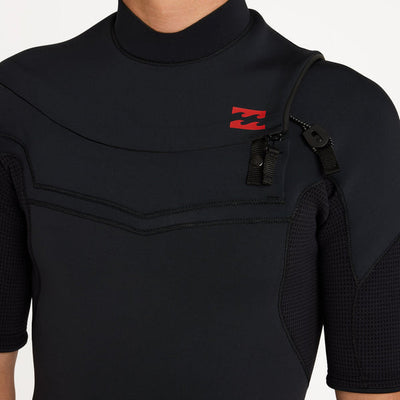 Billabong Absolute Ultra Chest Zip 2/2 Short Sleeve Full Wetsuit Mens - Black