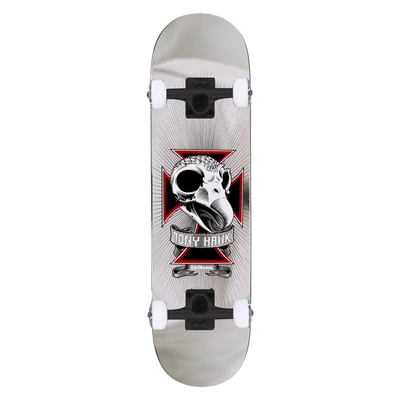 BIRDHOUSE Tony Hawk L3 Skull skateboard - Chrome - 7.75