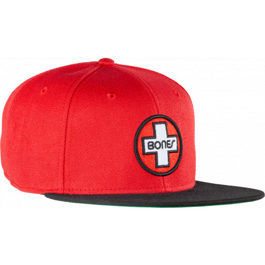 BONES Six Panel Logo snapback hat - Red