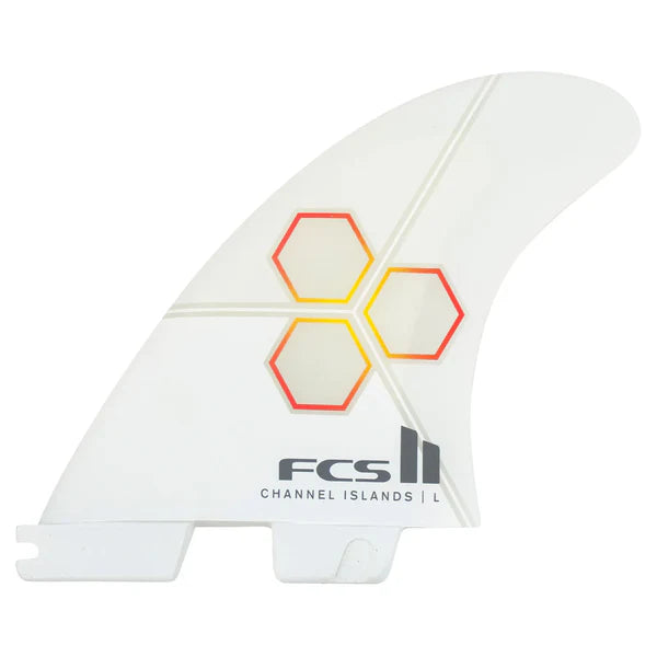 FCS II CI PC Medium White/Flame Tri Fins