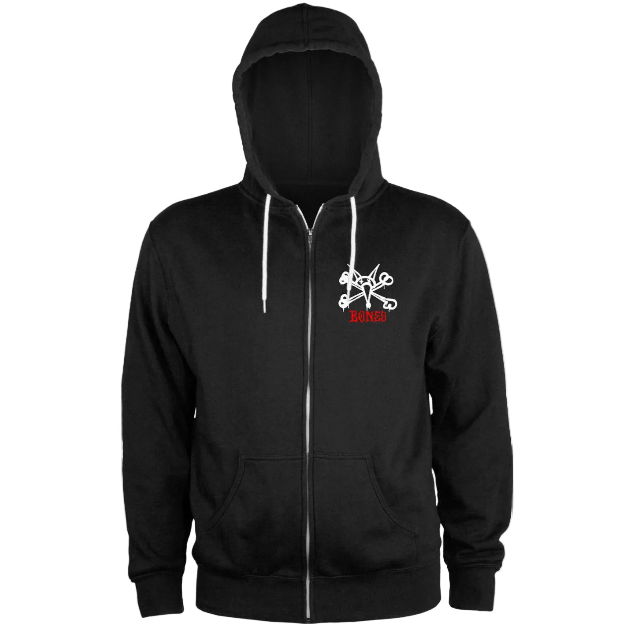 POWELL PERALTA Rat Bones zip hoodie - Black
