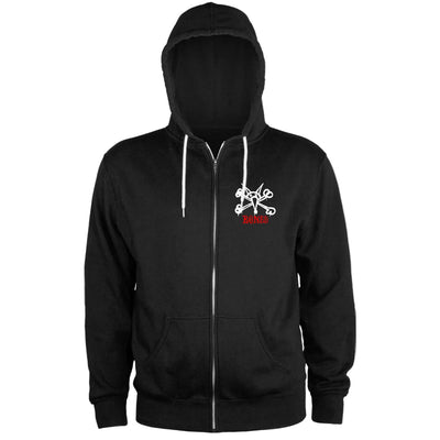 POWELL PERALTA Rat Bones zip hoodie - Black