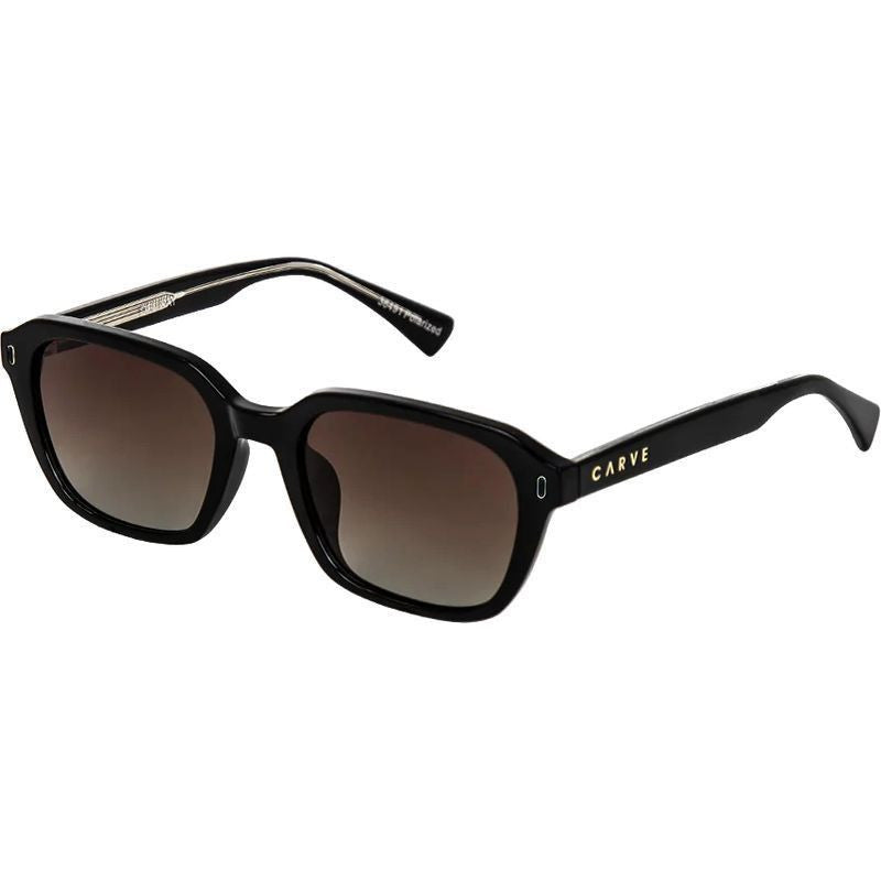 CARVE Del Ray Sunglass - Gloss Black - brown gradient Polarised