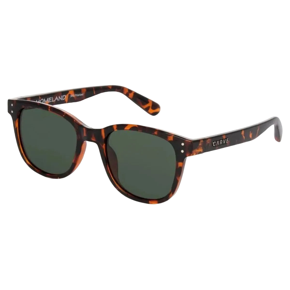 CARVE Homeland Sunglass - Tort/Green Polarized
