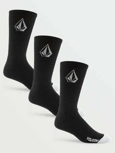 Volcom Full Stone Sock 3 Pack - Black