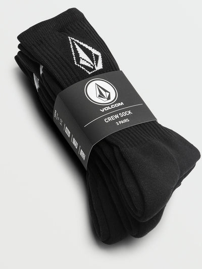 Volcom Full Stone Sock 3 Pack - Black