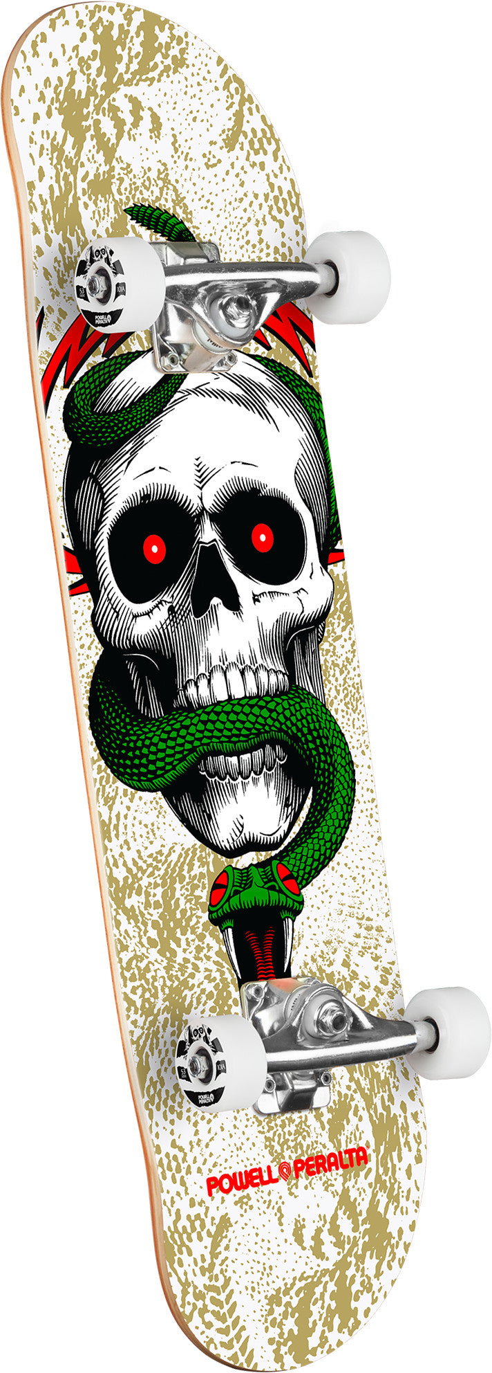 POWELL PERALTA Skull and Snake skateboard - White / Gold - 7.75