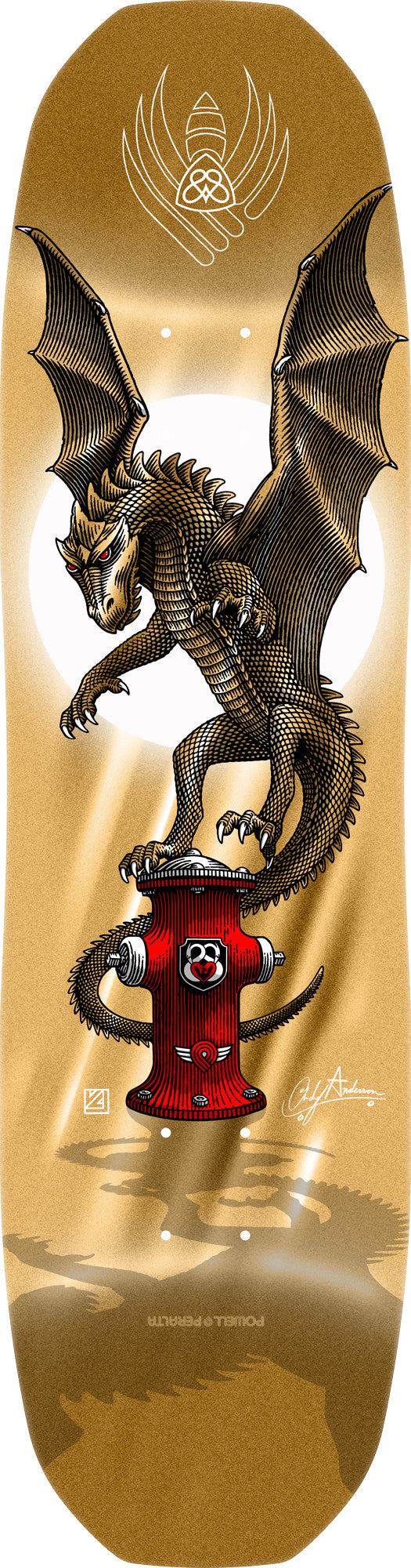 POWELL PERALTA Flight Deck - Anderson Hydrant Vajra - Gold Foil - 8.4