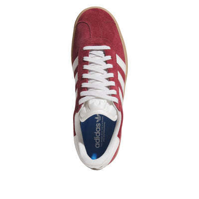 Adidas Gazelle Adv Mens Shoes - Shadow Red/Crystal White/Gold Metallic