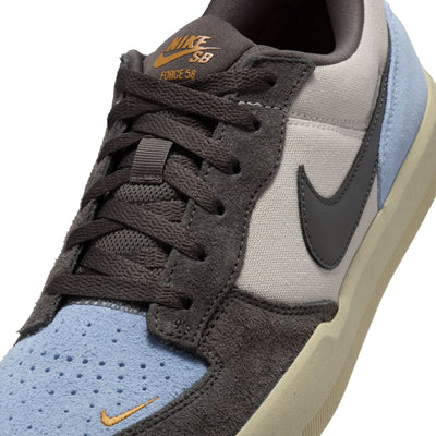 Nike SB Force 58 shoes - Light Orewood Brown/Psychic Blue/Flax/Medium Ash