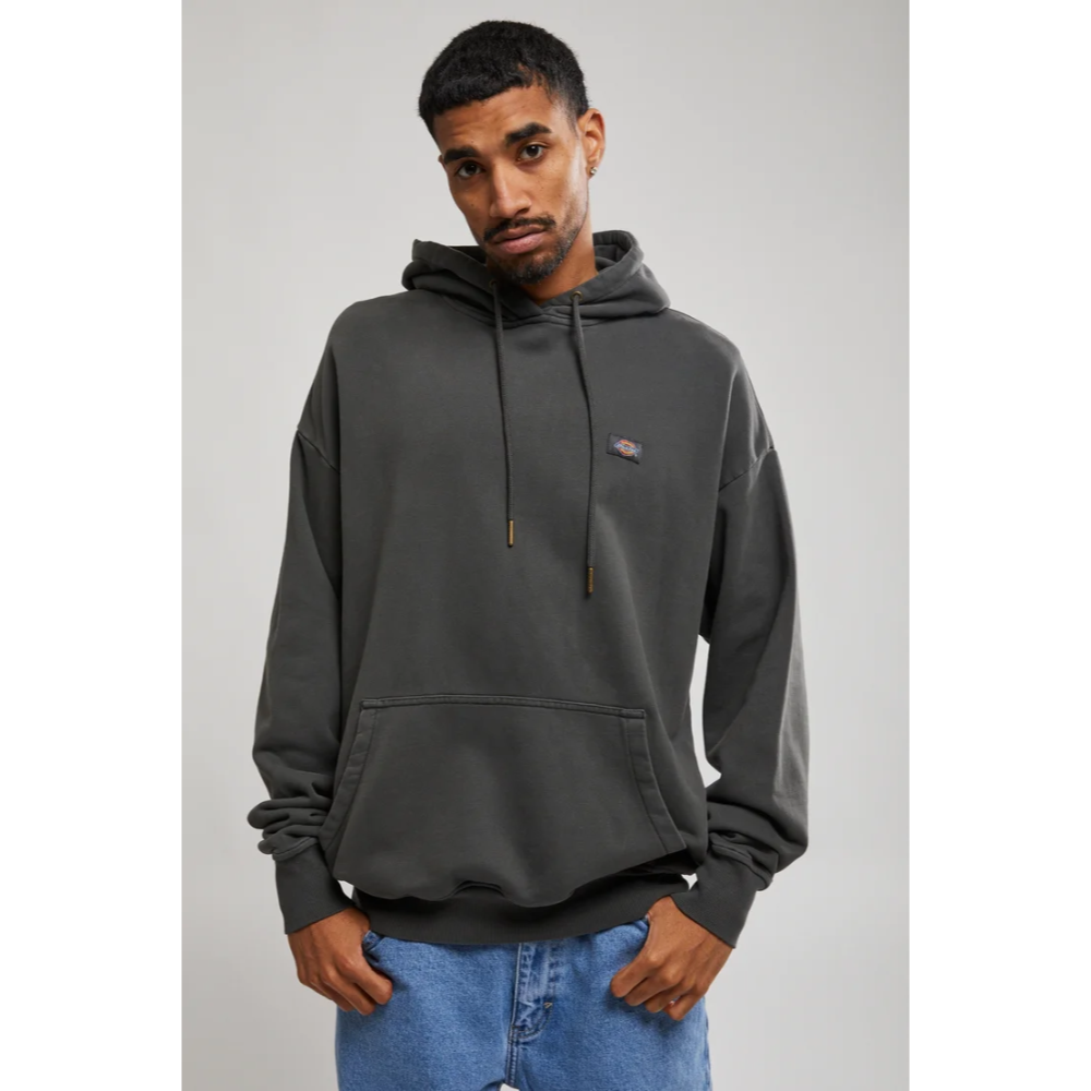 Dickies Classic label heavyweight oversized box fit hoody Mens - washed graphite