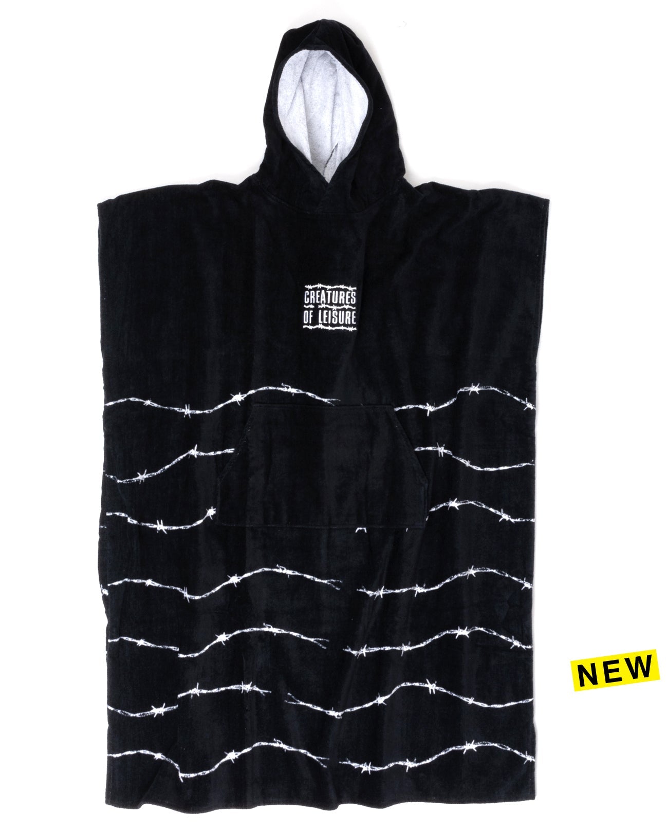 Creatures Barbwire Poncho Towel - Black Barbwire