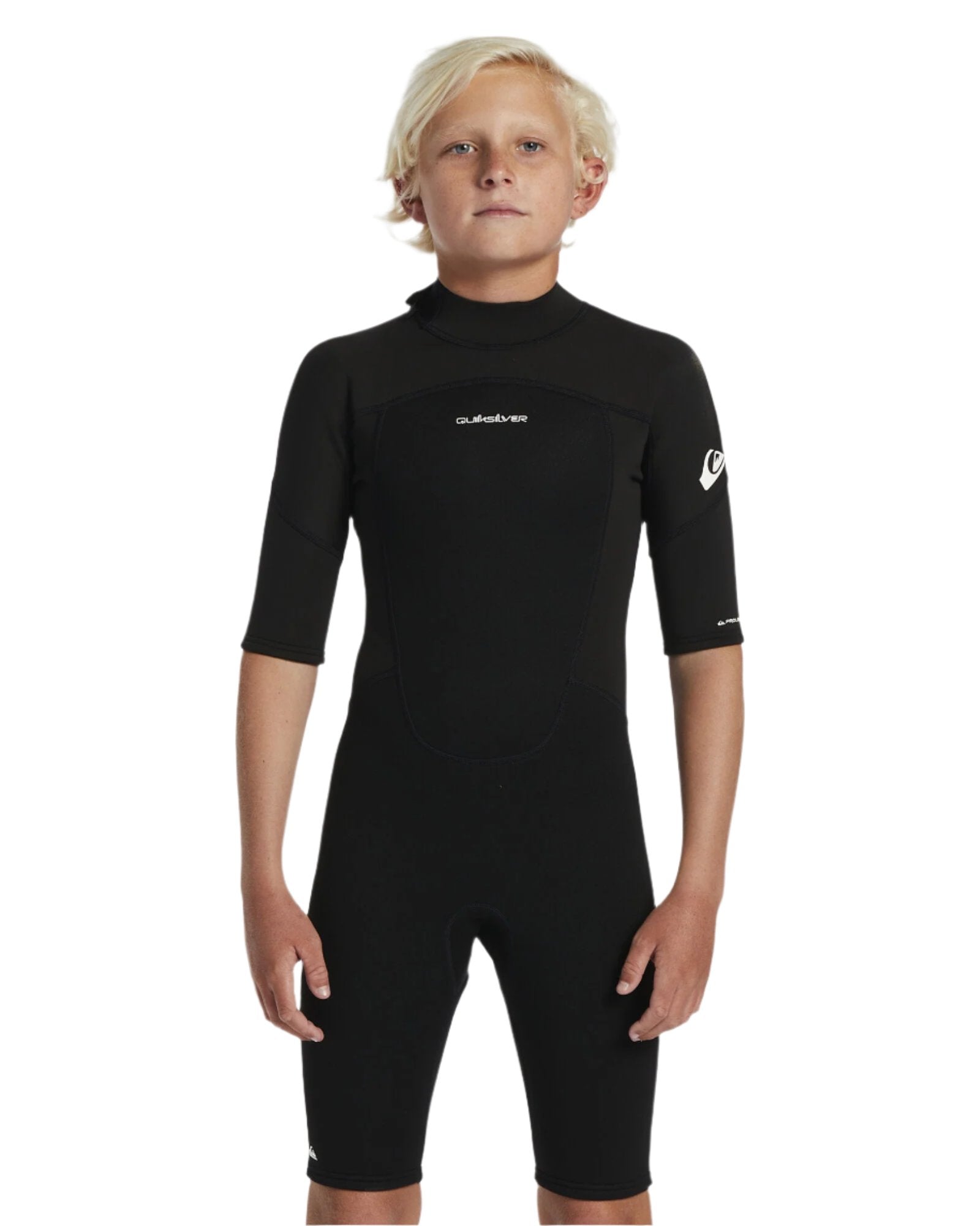 Quiksilver Everyday Sessions Back Zip Short Sleeve Boys Spring Suit -Black