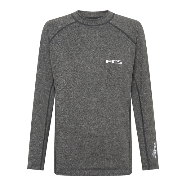 FCS Essential Long Sleeve Rash Vest Mens - Grey - STM Snow Surf Skate