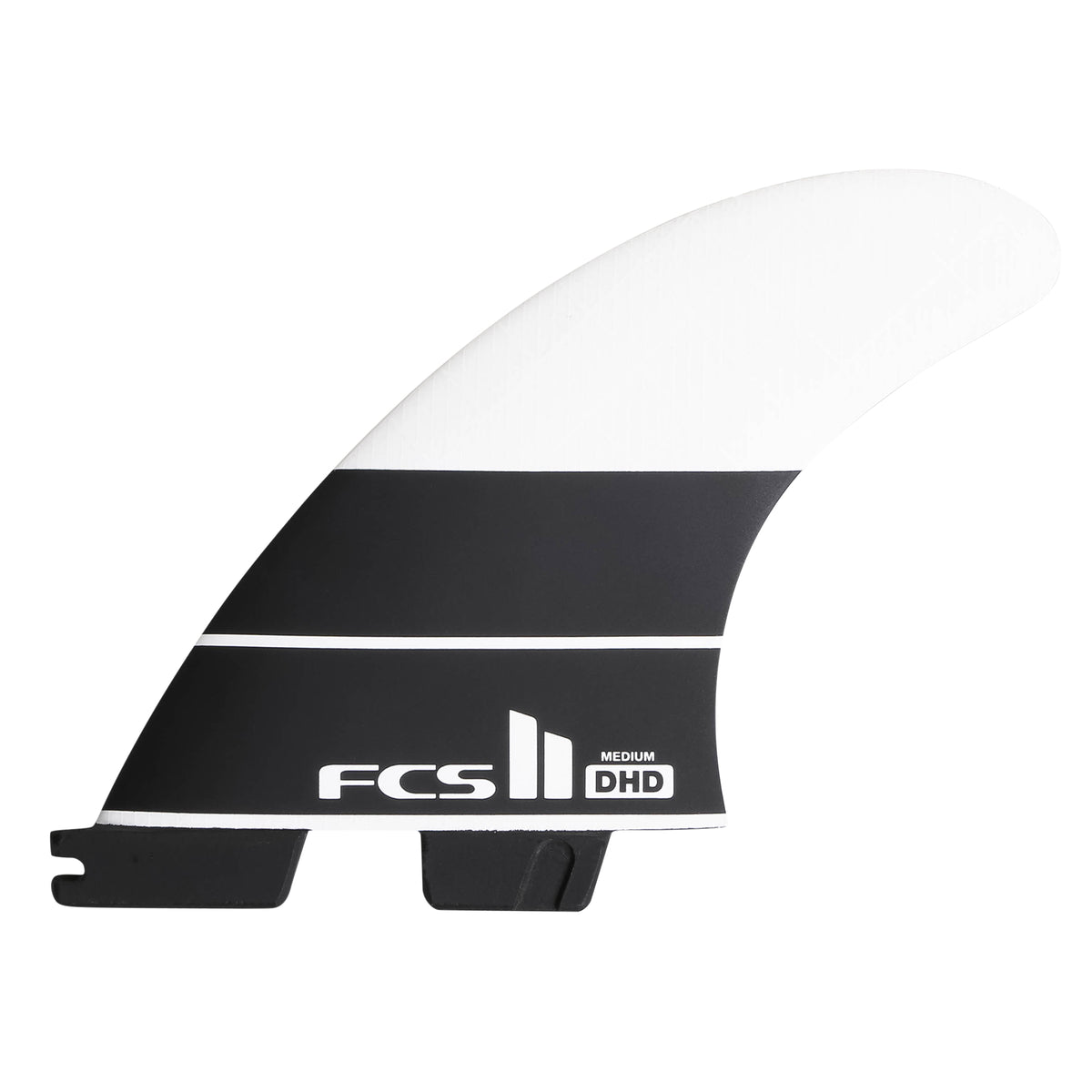 FCS II DH PC Black/White Tri Fins - Large