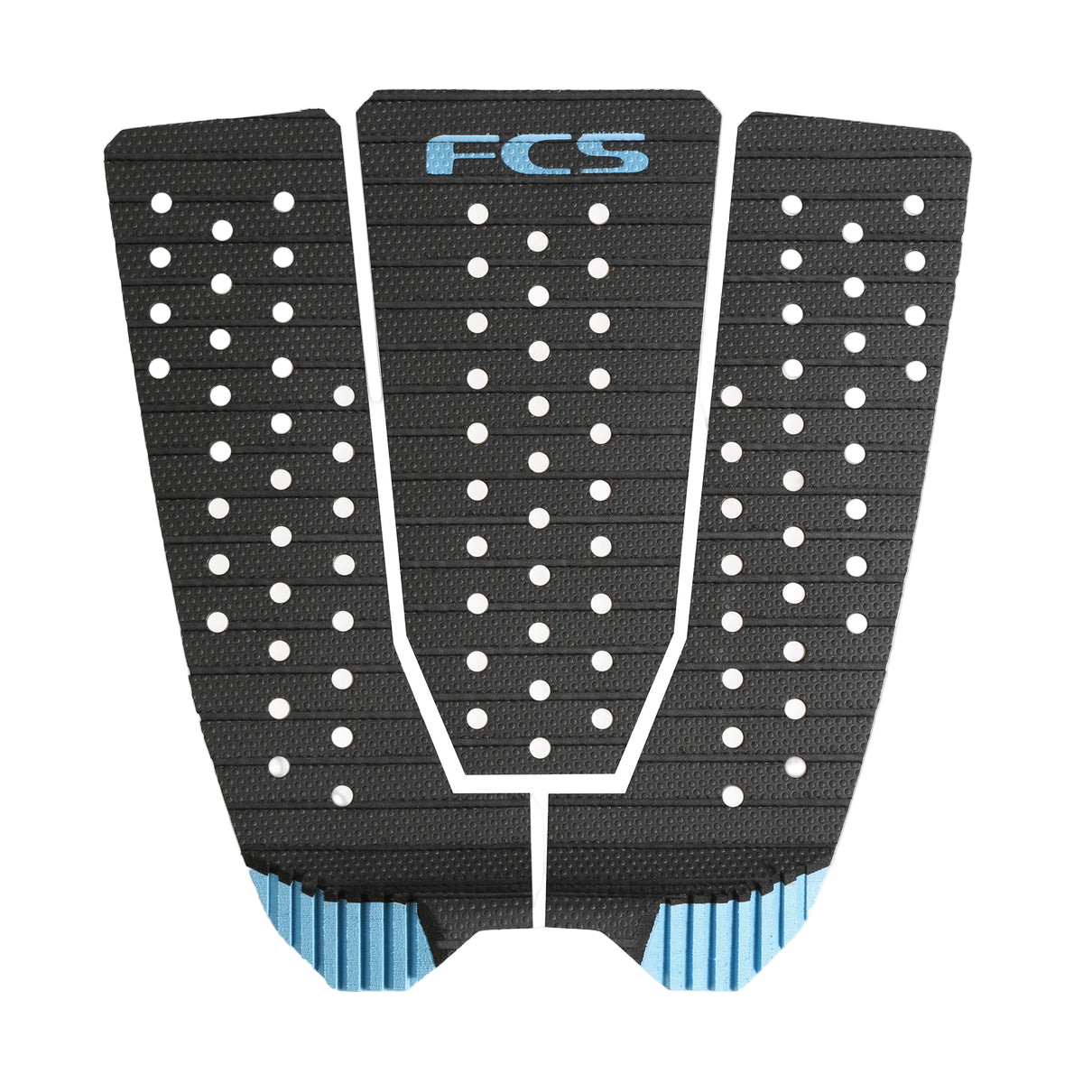 FCS Kolohe Tread-Lite surfboard traction pad - Black/Tranquil Blue