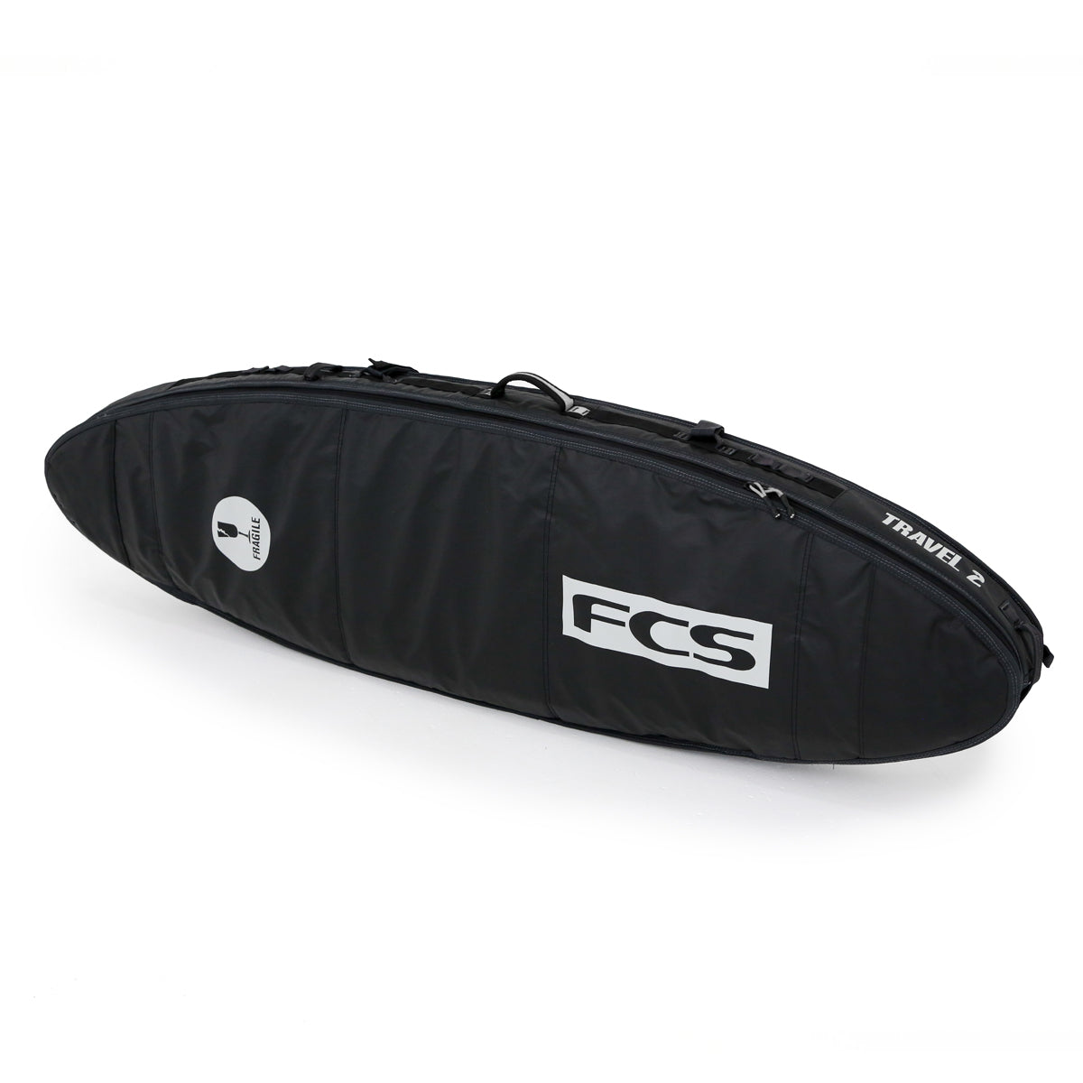 FCS Travel 2 All Purpose 6ft 7 Surf Bag - Black/Grey