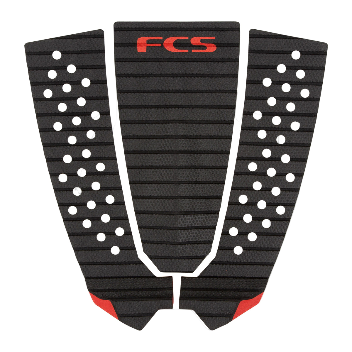 FCS Grip - Toledo Tread-Lite surfboard traction pad - Charcoal/Red