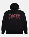 THRASHER Flame Logo hoodie - Black/Red