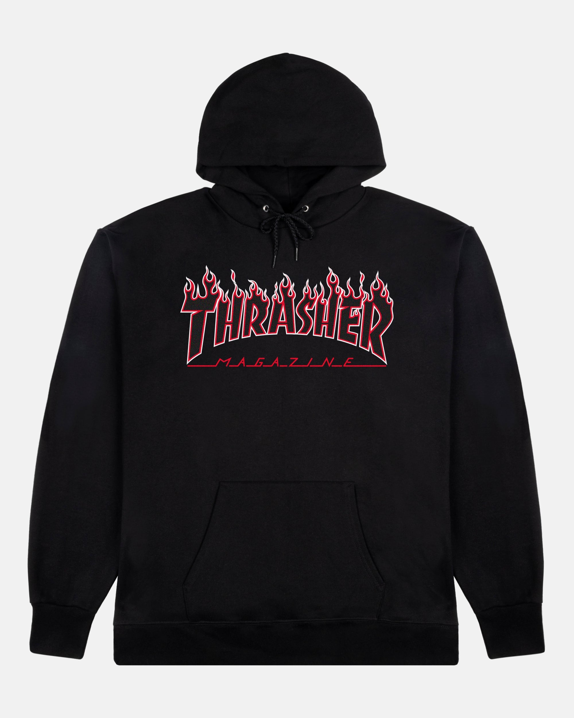 THRASHER Flame Logo hoodie - Black/Red