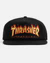 THRASHER Flame Emblem Snapback - Black
