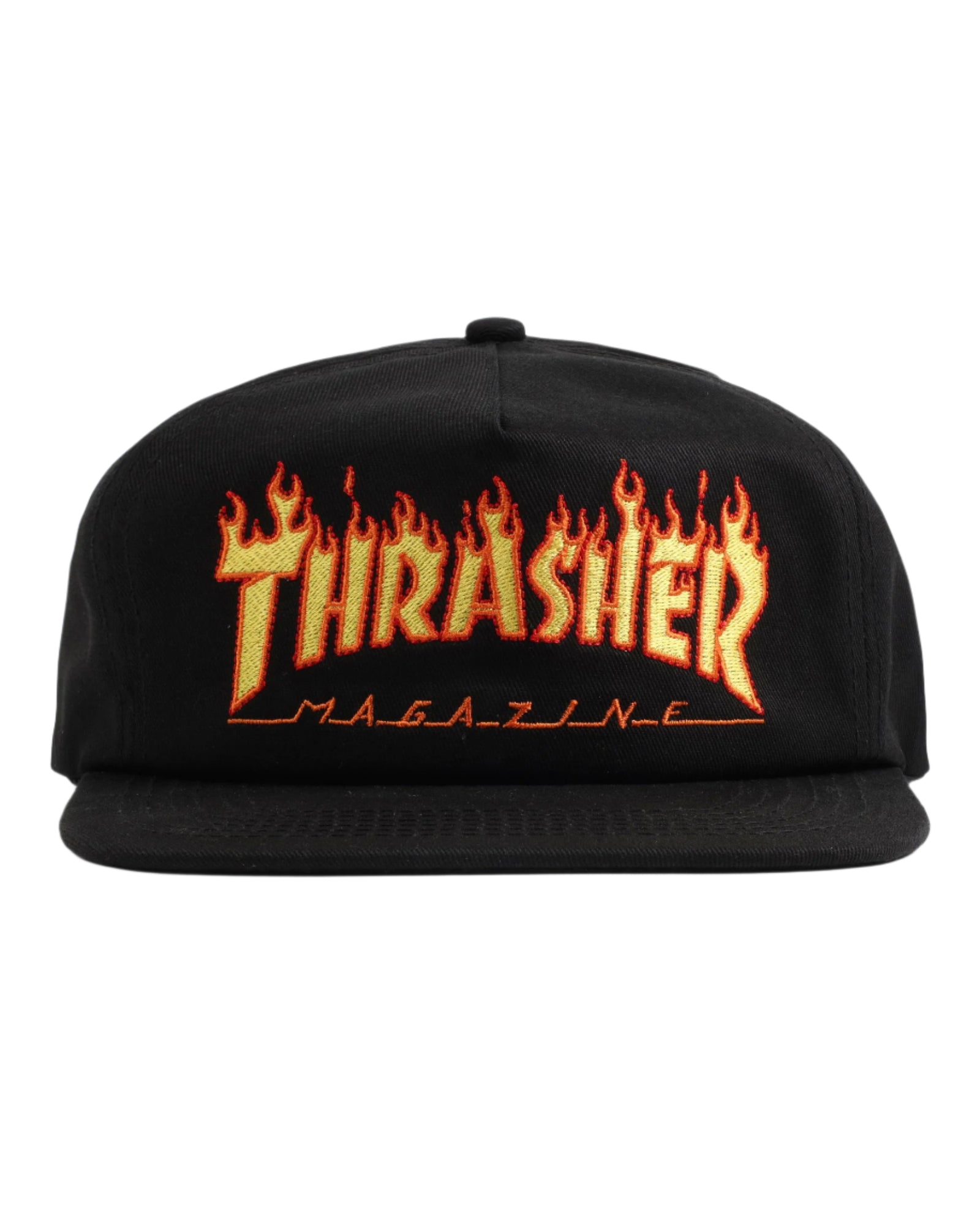 THRASHER Flame Emblem Snapback - Black
