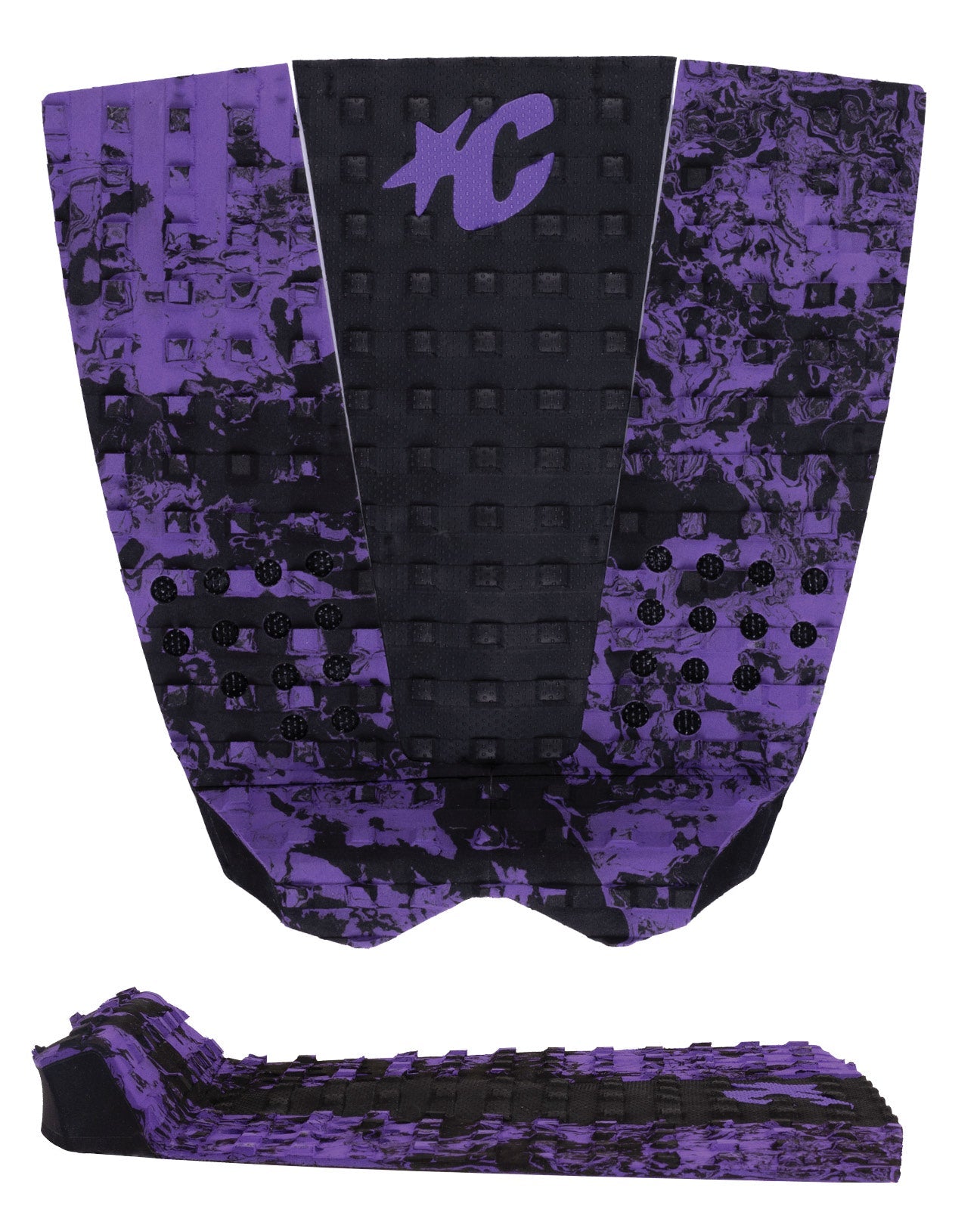 Creatures Italo Ferreira Lite Ecopure surfboard tail traction pad - Punk Purple Swirl Black