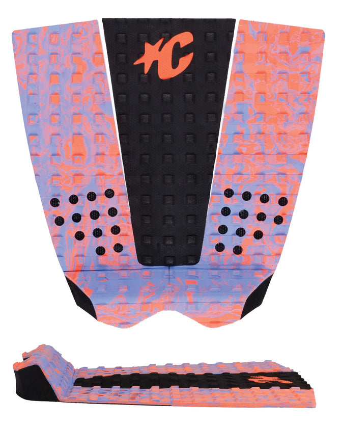 Creatures Italo Ferreira Lite Ecopure surfboard tail traction pad - Purple Haze Swirl Black