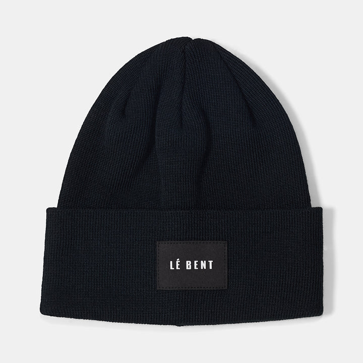 Le Bent Staple Mid Profile Beanie - Black