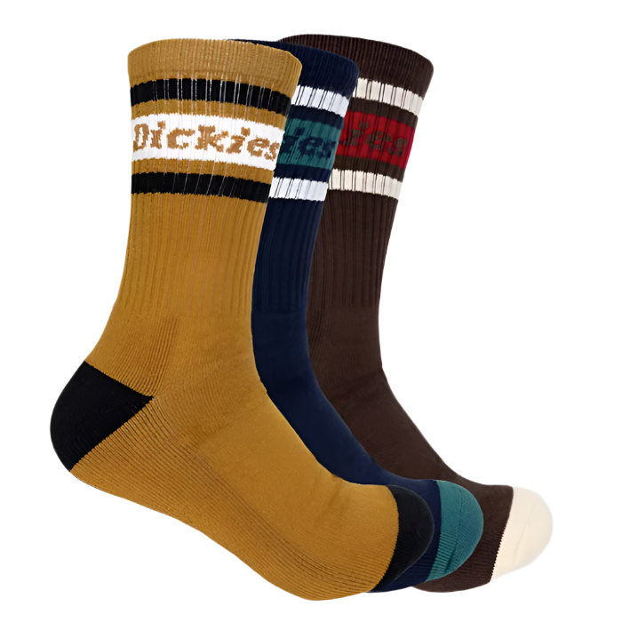 Dickies Standard 3pack crew sock - Brown Duck