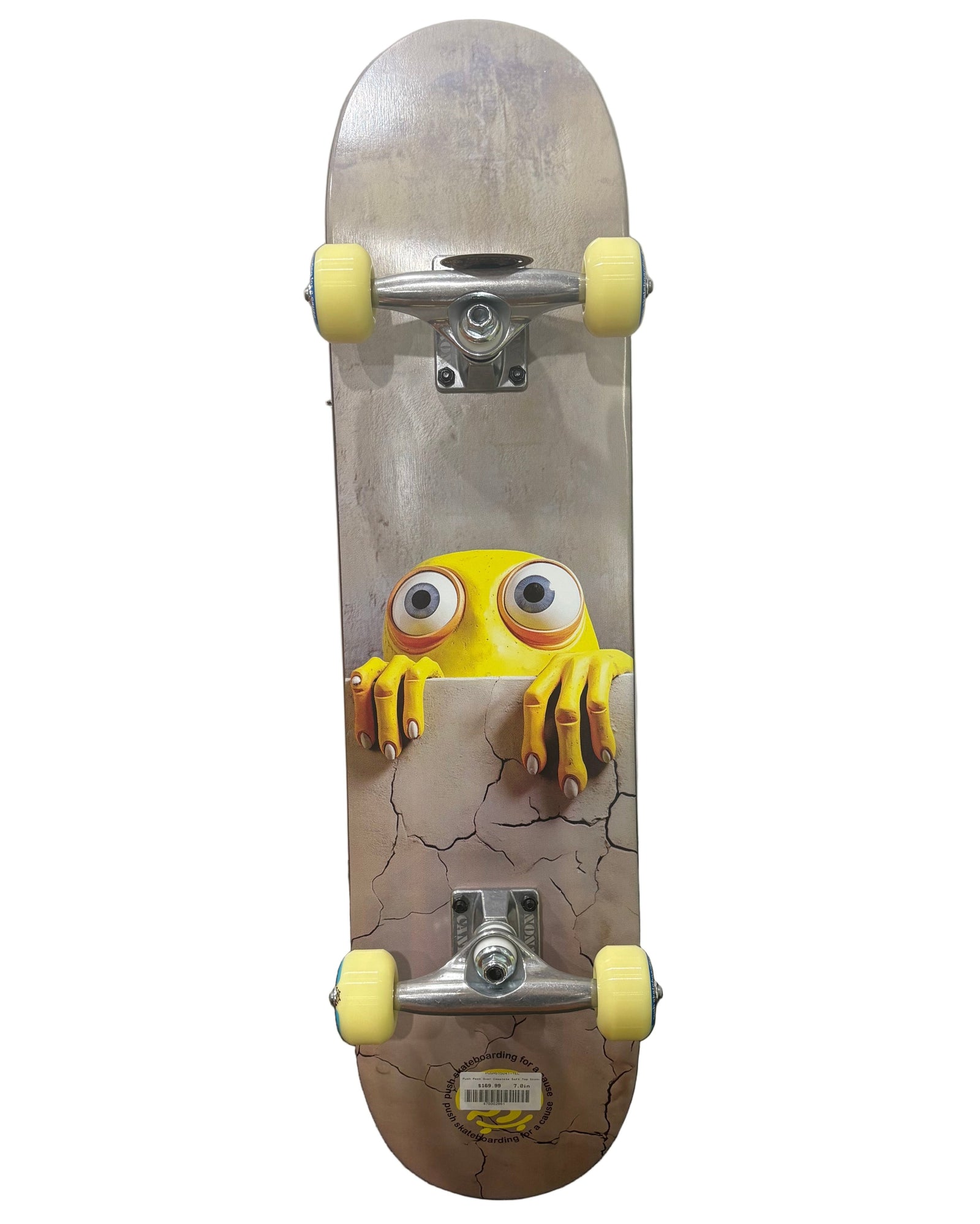 Push Peek Over Complete Soft Top Skateboard - Yellow - 7.0in