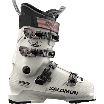 SALOMON S/Pro Supra 100 ski boots - Womens - Gray Aurora / Black / Pinkgold Met.
